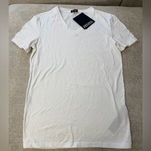 ZEGNA***White Short Sleeve Men's Tee***Med. $269 NWT